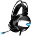 Накладные игровые наушники-гарнитура с микрофоном PC XO GE-02 Black, Черные