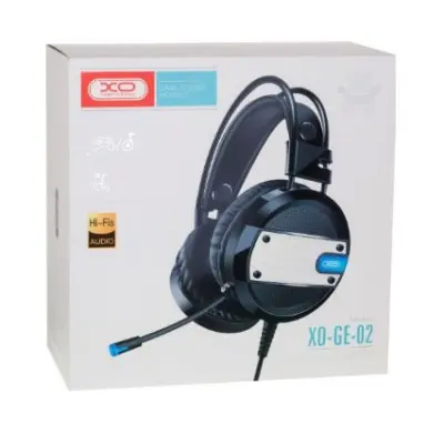 Накладные игровые наушники-гарнитура с микрофоном PC XO GE-02 Black, Черные Накладные игровые наушники-гарнитура с микрофоном PC XO GE-02 Black, Черные