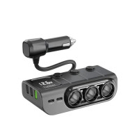 Автомобільний зарядний пристрій Розгалуджувач Earldom ES-CS4 3.1 A Чорний Автомобільний зарядний пристрій Розгалуджувач Earldom ES-CS4 3.1 A Чорний