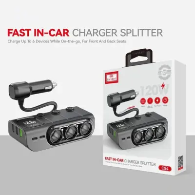 Автомобильное зарядное устройство Разветвитель Earldom ES-CS4 3.1 A Черный Автомобильное зарядное устройство Разветвитель Earldom ES-CS4 3.1 A Черный