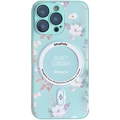 Чехол накладка Secret Garden with MagSafe iPhone 13 Pro Max Мятная