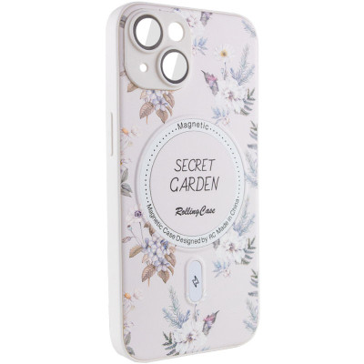 Чехол накладка Secret Garden with MagSafe iPhone 13 Белая
