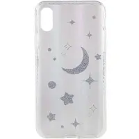 Чехол накладка Aurora Space iPhone X Месяц