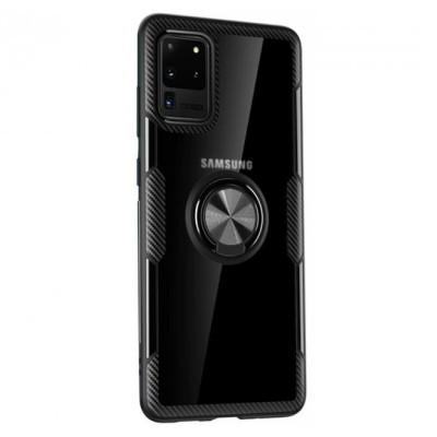 Чехол накладка Deen CrystalRing Samsung G988 (S20 Ultra) Черная