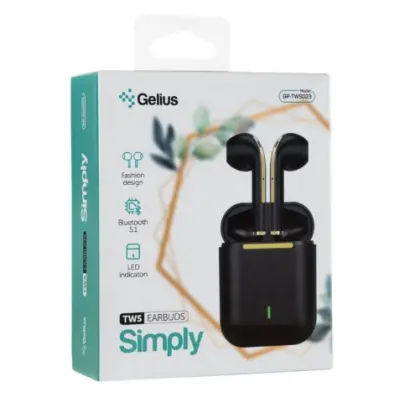 Безпровідні навушники Gelius Pro Simply GP-TWS023 Black, чорний