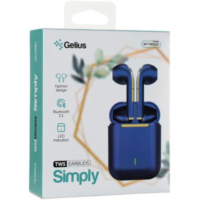Безпровідні навушники Gelius Pro Simply GP-TWS023 Blue, синій