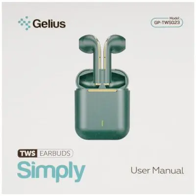 Беспроводные наушники Gelius Pro Simply GP-TWS023 Green, зеленый Беспроводные наушники Gelius Pro Simply GP-TWS023 Green, зеленый