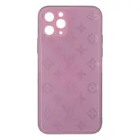 Чохол накладка Glass LV iPhone 12 Pro Max Бузкова