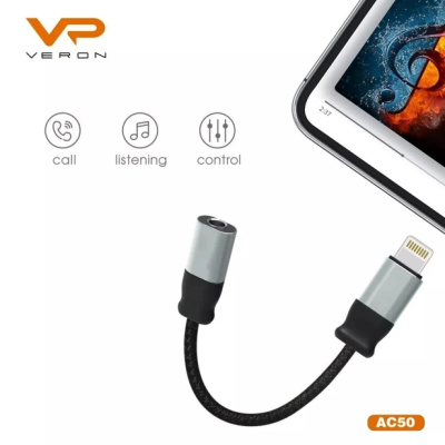 Перехідник аудіокабель Veron AC50 Lightning - 3.5