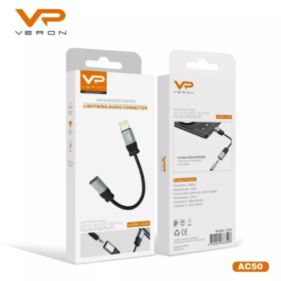 Перехідник аудіокабель Veron AC50 Lightning - 3.5