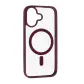 Чохол Накладка TPU+PC Color MagSafe iPhone 17 Бордова (Burgundy)