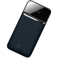 Універсальна мобільна батарея Повербанк Baseus Magnetic 1in2 10000mAh 20W 3A QC3.0+PD3.0 з Бездротовою зарядкою Qi 10W Синій
