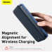 Універсальна мобільна батарея Повербанк Baseus Magnetic 1in2 10000mAh 20W 3A QC3.0+PD3.0 з Бездротовою зарядкою Qi 10W Синій