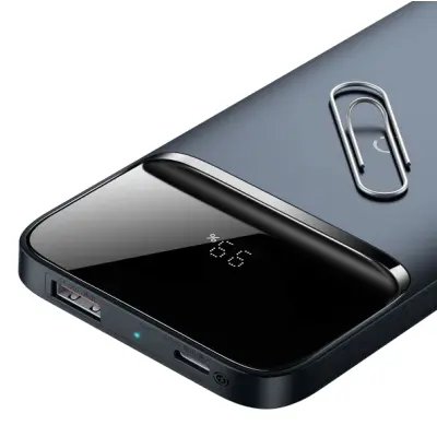 Універсальна мобільна батарея Повербанк Baseus Magnetic 1in2 10000mAh 20W 3A QC3.0+PD3.0 з Бездротовою зарядкою Qi 10W Синій