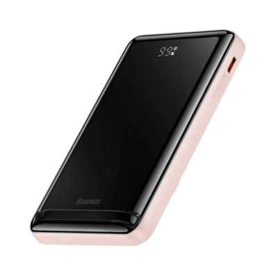 Универсальная мобильная батарея Повербанк Baseus Magnetic Bracket 3in1 10000mAh 20W 3A QC3.0+PD3.0 с Беспроводной зарядкой Qi 15W Розовый