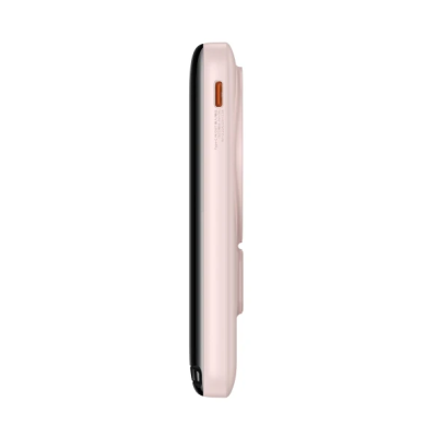 Універсальна мобільна батарея Повербанк Baseus Magnetic Bracket 3in1 10000mAh 20W 3A QC3.0+PD3.0 з бездротовою зарядкою Qi 15W Рожевий