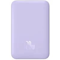 Універсальна мобільна батарея Повербанк Baseus Magnetic Mini Wireless Fast Charge 2in1 10000mAh 20W 2.4A QC3.0+PD3.0 з Бездротовою зарядкою Qi 15W Фіолетовий
