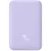 Універсальна мобільна батарея Повербанк Baseus Magnetic Mini Wireless Fast Charge 2in1 10000mAh 20W 2.4A QC3.0+PD3.0 з Бездротовою зарядкою Qi 15W Фіолетовий
