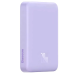 Универсальная мобильная батарея Повербанк Baseus Magnetic Mini Wireless Fast Charge 2in1 10000mAh 20W 2.4A QC3.0+PD3.0 с беспроводной зарядкой Qi 15W Фиолетовый