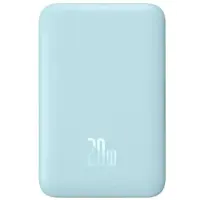 Универсальная мобильная батарея Повербанк Baseus Magnetic Mini Wireless Fast Charge 2in1 10000mAh 20W 2.4A QC3.0+PD3.0 с беспроводной зарядкой Qi 15W Голубой