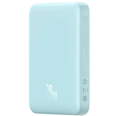 Універсальна мобільна батарея Повербанк Baseus Magnetic Mini Wireless Fast Charge 2in1 10000mAh 20W 2.4A QC3.0+PD3.0 з Бездротовою зарядкою Qi 15W Блакитний