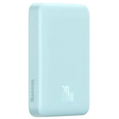 Універсальна мобільна батарея Повербанк Baseus Magnetic Mini Wireless Fast Charge 2in1 10000mAh 20W 2.4A QC3.0+PD3.0 з Бездротовою зарядкою Qi 15W Блакитний