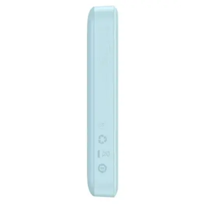 Універсальна мобільна батарея Повербанк Baseus Magnetic Mini Wireless Fast Charge 2in1 10000mAh 20W 2.4A QC3.0+PD3.0 з Бездротовою зарядкою Qi 15W Блакитний