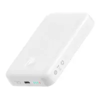 Универсальная мобильная батарея Повербанк Baseus Magnetic Mini Wireless Fast Charge 2in1 10000mAh 20W 2.4A QC3.0+PD3.0 с беспроводной зарядкой Qi 15W Белый