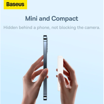 Універсальна мобільна батарея Повербанк Baseus Magnetic Mini Wireless Fast Charge 2in1 10000mAh 20W 2.4A QC3.0+PD3.0 з Бездротовою зарядкою Qi 15W Білий