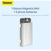 Универсальная мобильная батарея Повербанк Baseus Magnetic Mini Wireless Fast Charge 2in1 10000mAh 20W 2.4A QC3.0+PD3.0 с беспроводной зарядкой Qi 15W Белый