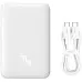 Універсальна мобільна батарея Повербанк Baseus Magnetic Mini Wireless Fast Charge 2in1 10000mAh 20W 2.4A QC3.0+PD3.0 з Бездротовою зарядкою Qi 15W Білий