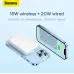 Універсальна мобільна батарея Повербанк Baseus Magnetic Mini Wireless Fast Charge 2in1 10000mAh 20W 2.4A QC3.0+PD3.0 з Бездротовою зарядкою Qi 15W Білий