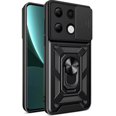 Чехол накладка Serge Ring Camshield Xiaomi Redmi Note 13 Pro 4G Черная