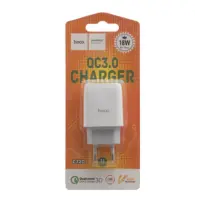 Сетевое зарядное устройство Hoco C72Q 1USB/18W/QC 3.0 White, Белый