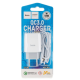 Мережевий зарядний пристрій Hoco C72Q 1USB/18W/QC 3.0 + MicroUSB White, Білий