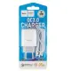 Мережевий зарядний пристрій Hoco C72Q 1USB/18W/QC 3.0 + MicroUSB White, Білий