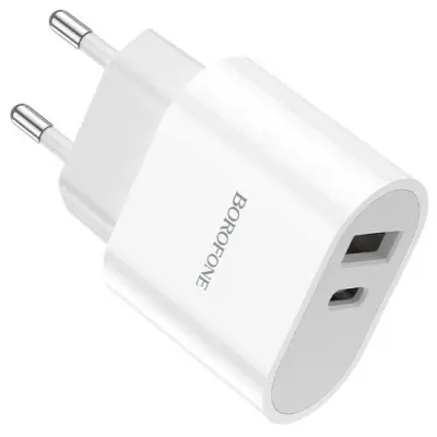 Сетевое зарядное устройство Borofone BA62A Wiseacre White, Белый