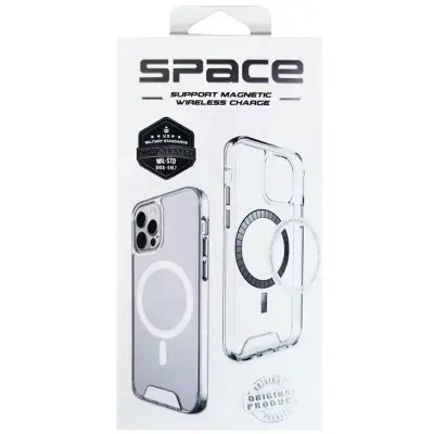 Чехол накладка Space MagSafe iPhone 13 Прозрачная