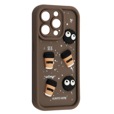 Чехол накладка Pretty Things iPhone 14 Pro Max Коричневая/Cookie