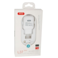 Мережний зарядний пристрій XO Lightning 2.1A Білий White, (L37)
