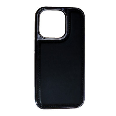 Чехол накладка Puloka Leather Lux iPhone 14 Pro Max Черная