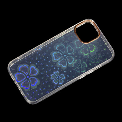 Чехол накладка Transparent iPhone 13 / iPhone 14 Цветы