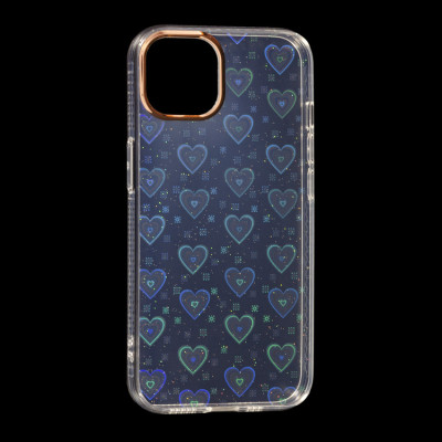 Чехол накладка Transparent iPhone 13 / iPhone 14 Сердца