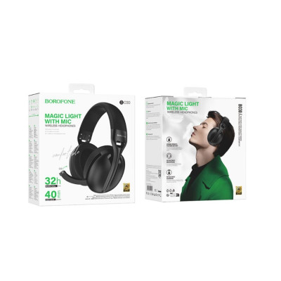 HF Наушники Borofone BO30 BT+Type-C to 3.5  Черные