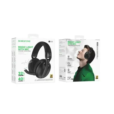 HF Навушники Borofone BO30 BT+Type-C to 3.5  Чорні