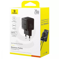 Мережевий зарядний пристрій Baseus Palm 20W PD Black, Чорний