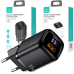 Мережевий зарядний пристрій T46 (US-CC152) USB-A/USB-C QC&PD3.0 33W Black, Чорний