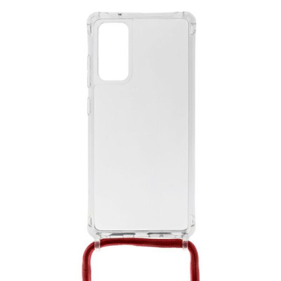 Чехол накладка Crystal Cord Samsung G780 S20 FE Красная