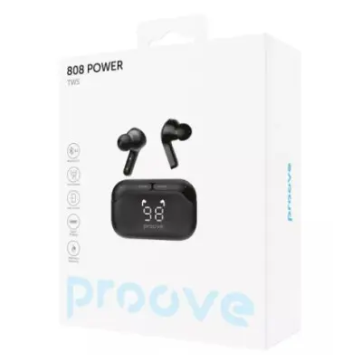Беспроводные наушники Proove 808 Power Black, Чёрный Беспроводные наушники Proove 808 Power Black, Чёрный