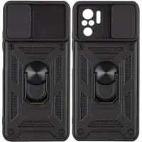 Чехол накладка Serge Ring Camshield Xiaomi Redmi Note 10/Note 10s/ Poco M5s Черная